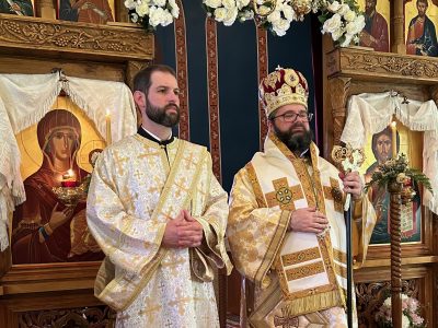 Deacon Christopher Daniel McCulloh during a church service